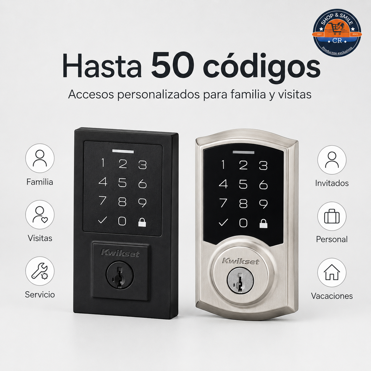 Cerradura Electrónica Kwikset SmartCode 270 con Panel Táctil