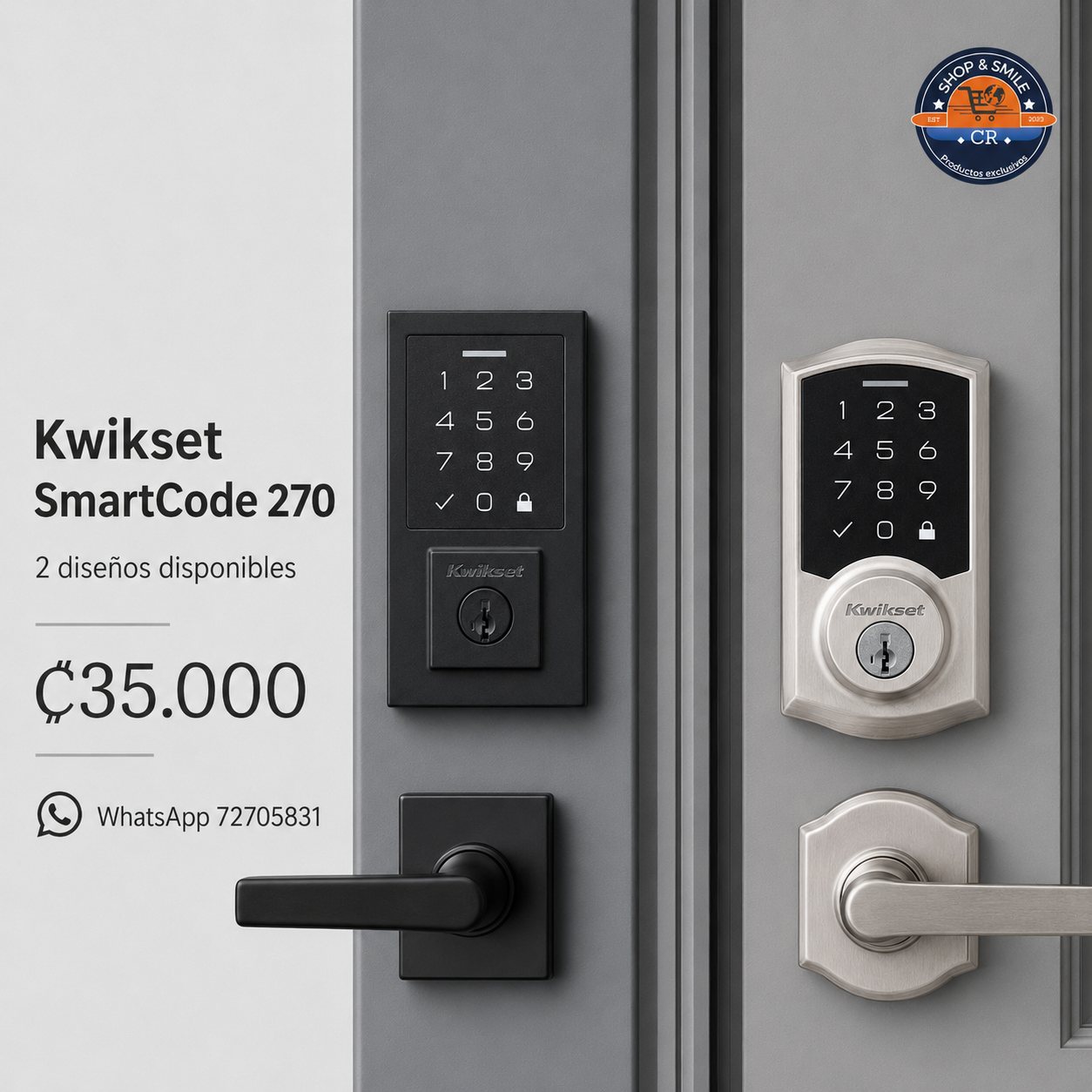 Cerradura Electrónica Kwikset SmartCode 270 con Panel Táctil