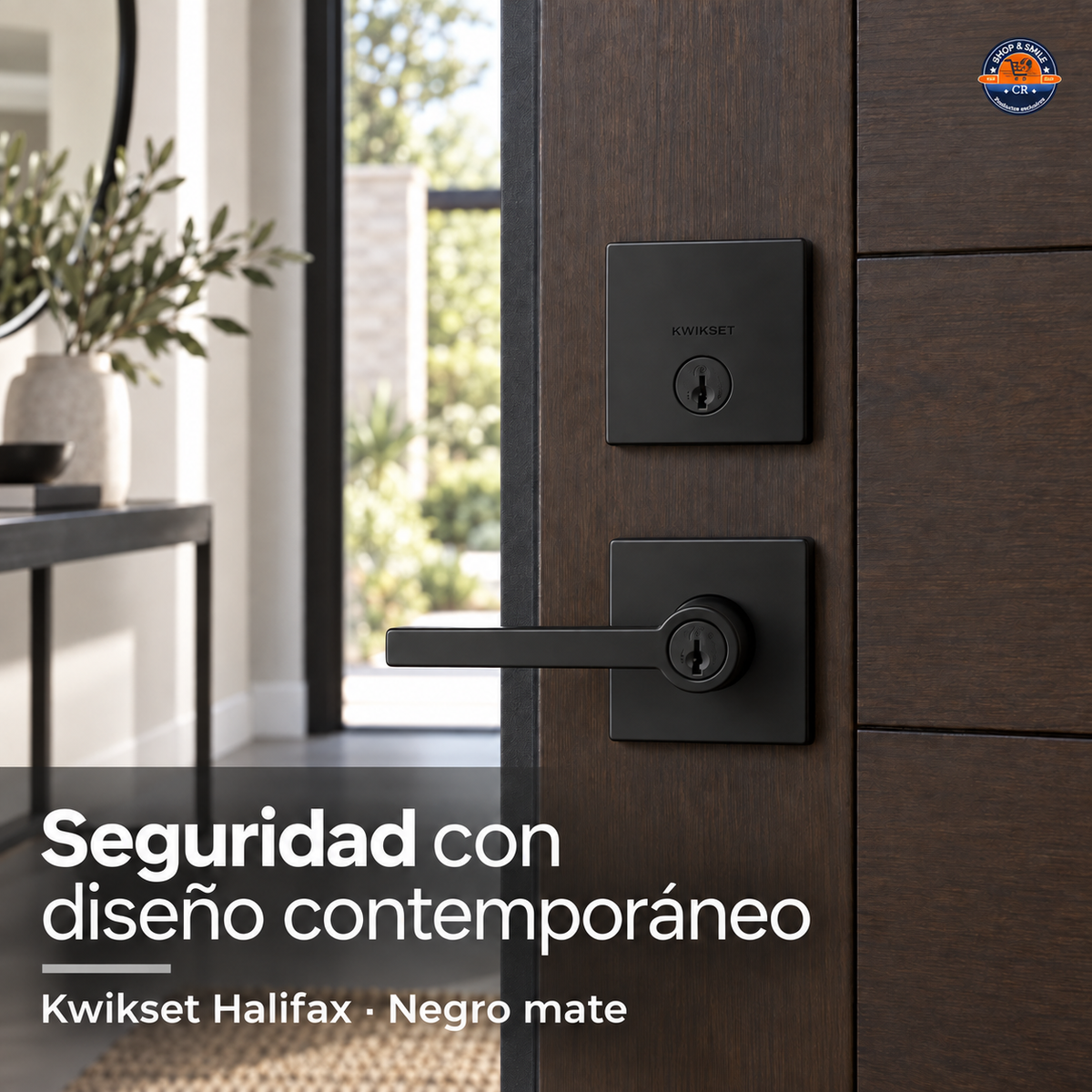 Kwikset Halifax con SmartKey Security para cambiar la combinación de la llave