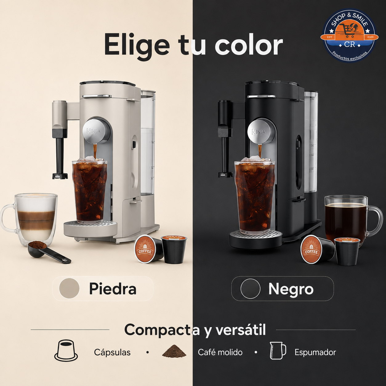 Cafetera Ninja piedra con deposito removible de agua de 56 onzas