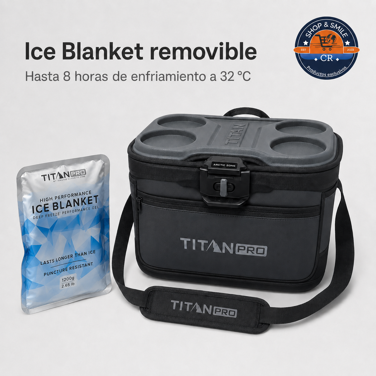 Hielera Titan PRO Arctic Zone para 40 Latas con Ice Blanket