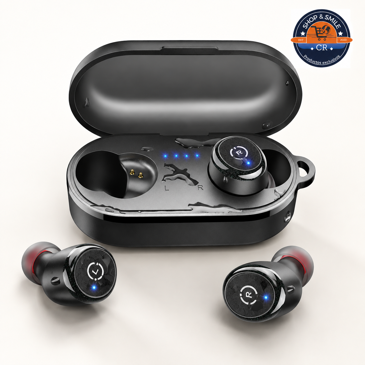 Hombre entrenando con audífonos inalámbricos TOZO T10 de diseño ergonómico y WhatsApp 72705831