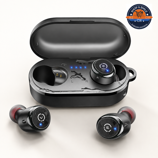 Hombre entrenando con audífonos inalámbricos TOZO T10 de diseño ergonómico y WhatsApp 72705831