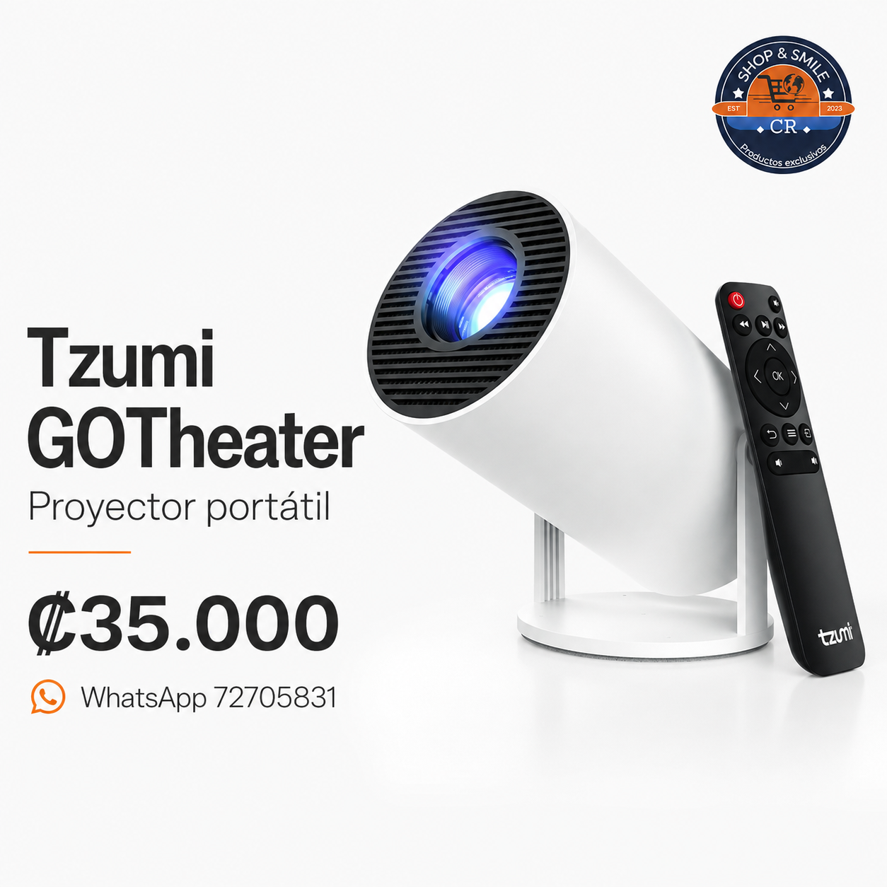 Tzumi GOTheater con WiFi, Bluetooth, duplicación de pantalla y parlante incorporado