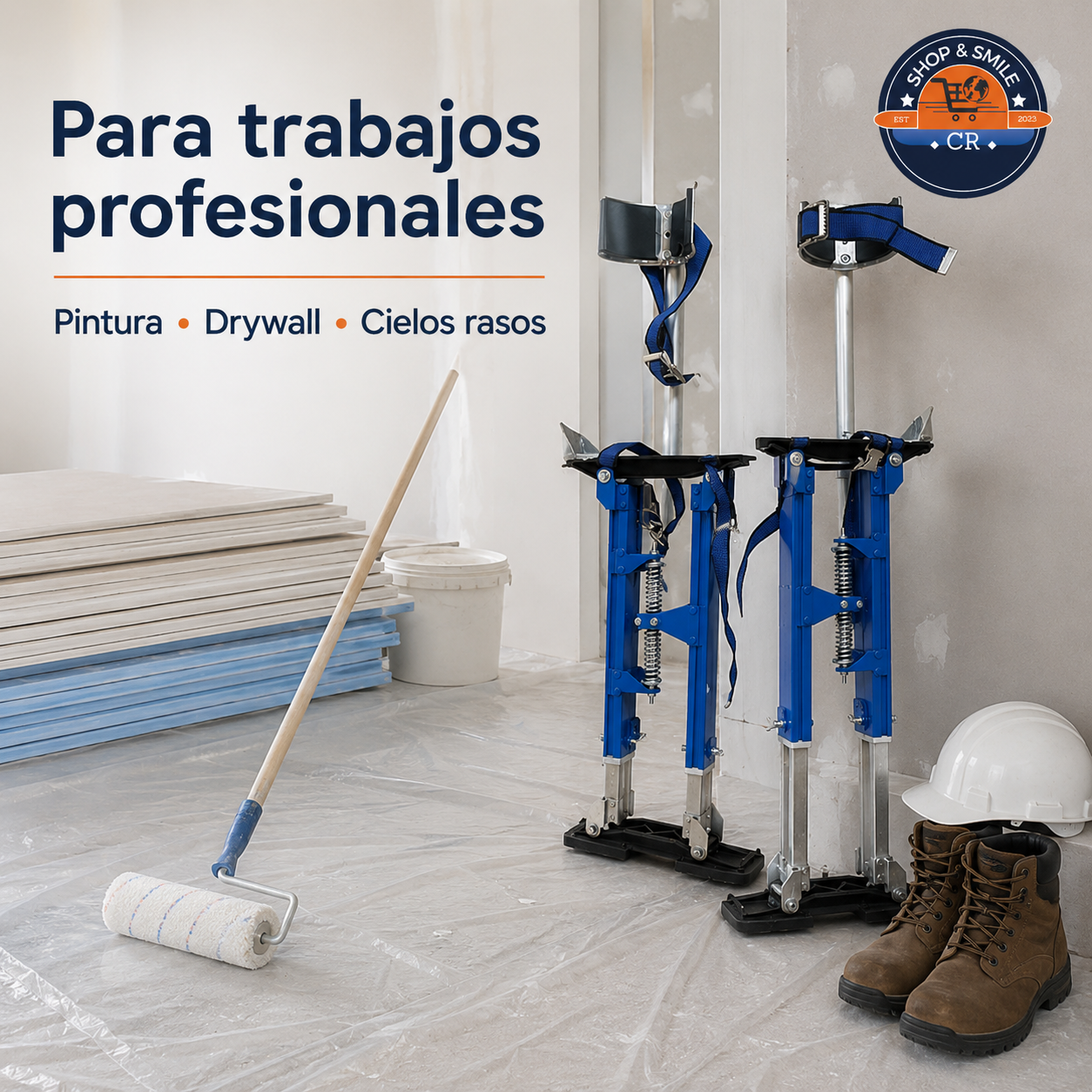 Zancos profesionales para trabajos de pintura, drywall y cielos rasos